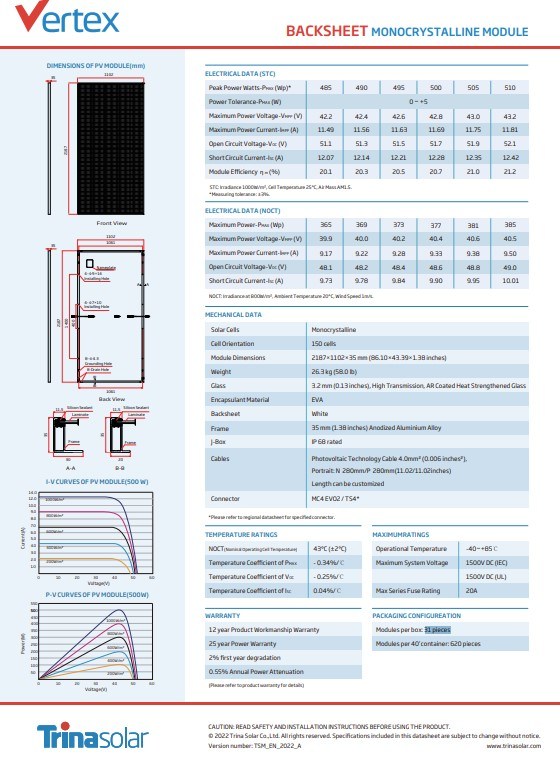 Tier 1 Monocrystalline 380/400/410W415W410W420W450W450W460W480/500W Full Blackpv Sola Panel EU Warehouse