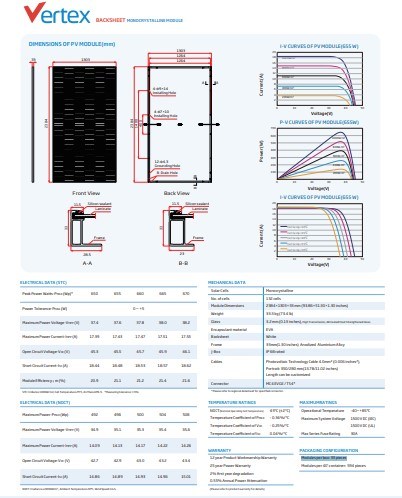 Trina 600W 650W 660W 670watt Solar Panels with Bracket System New Arrival