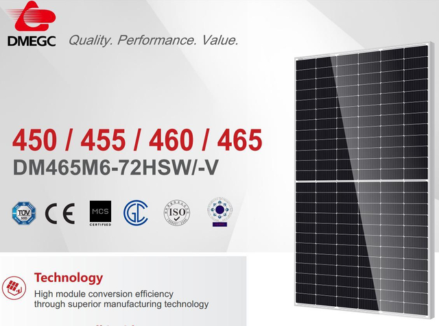 Dmegc Solar Panel Price Solar Panel Industrial 535W 540W 545W 550W Monocristaline Wholesale China Solar Panels