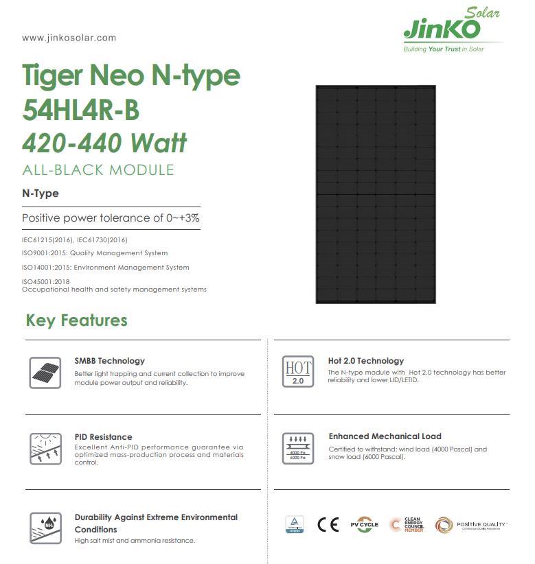 Custom 440W Folding Panel Single Crystal High Power High Efficiency Anti-Crystal Solar Panel