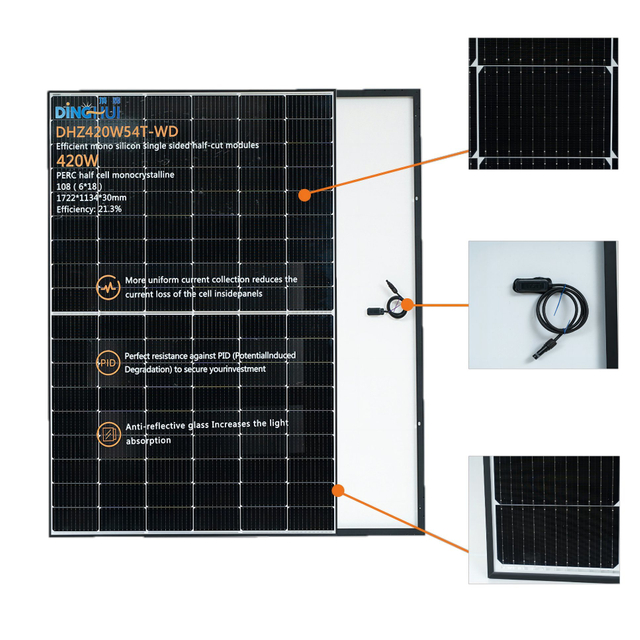 Factory Half Cell Jinko Solar PV Modules Perc Mono 420W 425W 430W 435W 440W Solar Panel
