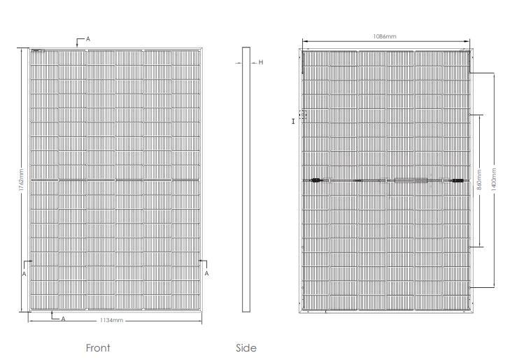 Bifacial Solar Panel Double Glass Module 420W 440W Glass Module PV Solar Panels M12 EU Stock