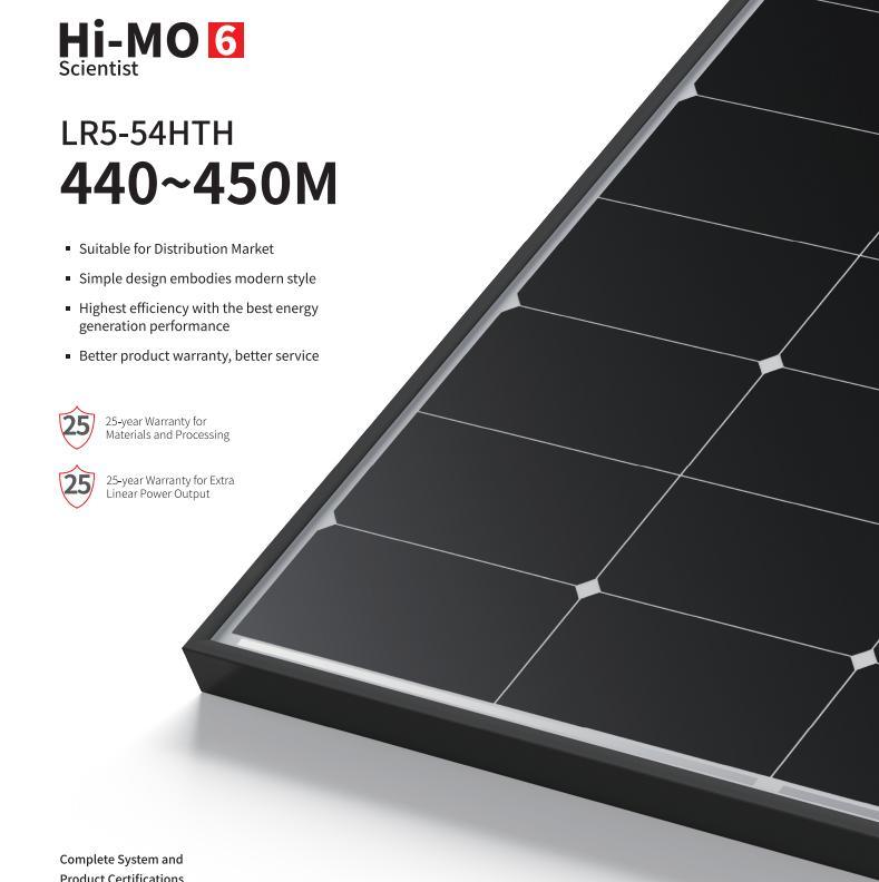 Best Semi Transparent Mono 166mm 435W 440W 144 Half Cell Solar Panel Price