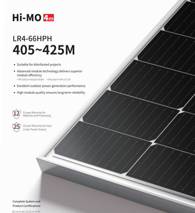 Europe Warehouse Silver Frame Solar Panels Europe 425W Monocrystaline Solar Panel