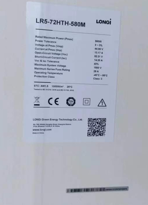 Tier 1 Longi Hi Mo6 A Grade Solar Panel Price 560W 565W 570W 580W Solar Panel for Home with SGS (PSI COC)