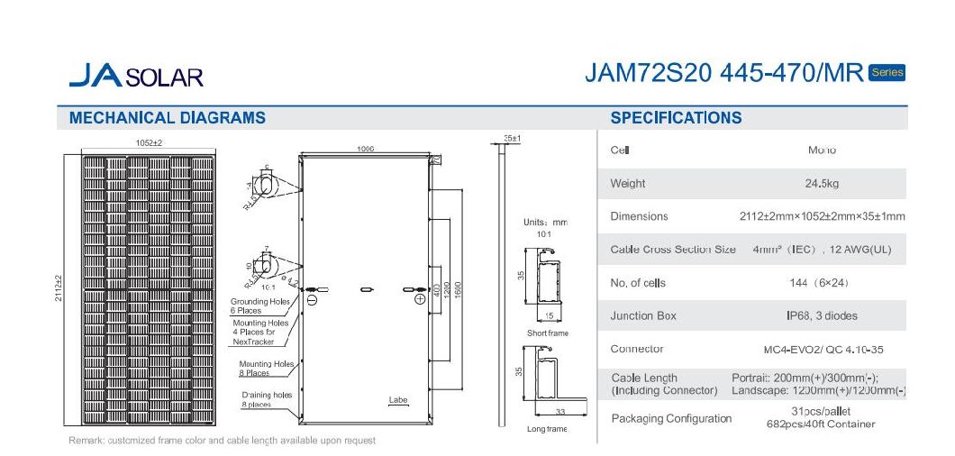 Tier1 Longi Ja Jinko 445/450/455/460/465/470W Half Cut Mono High Quality Solar Panel Fast Delivery