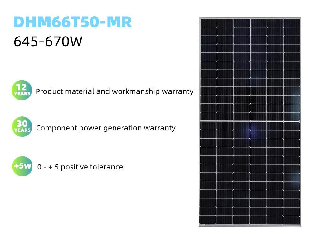 Trina Solar Jinko Mono 132mm Solar Cells 645W 650W 655W 660W 670W Solar Panel for Solar Energy Syatem