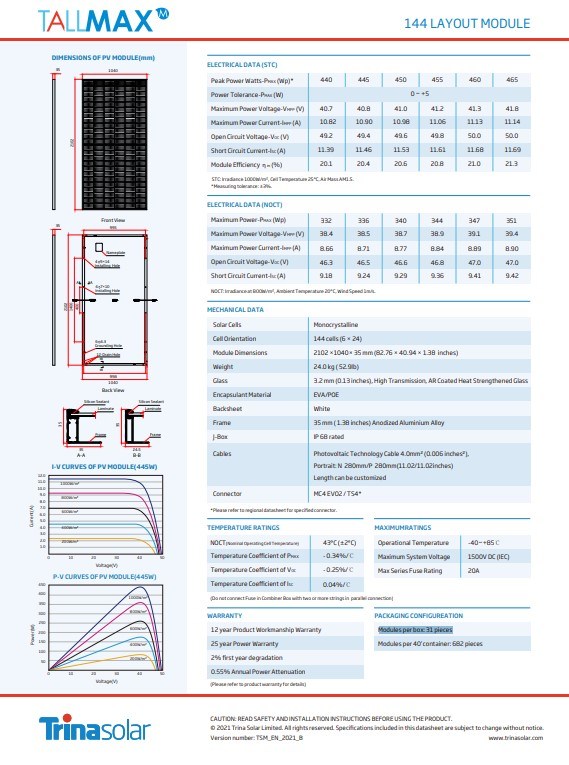 Longi/Ja/Jinko Tier 1 Mono Monocrystalline PV Module Solar Panel400/450/ 500W/550/600W