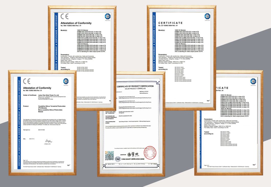 Canadian 545watt 550W Longi Jinko Ja Trina Dmegc Dinghui Solar Panels with SGS (PSI, COC) Certificate for Home