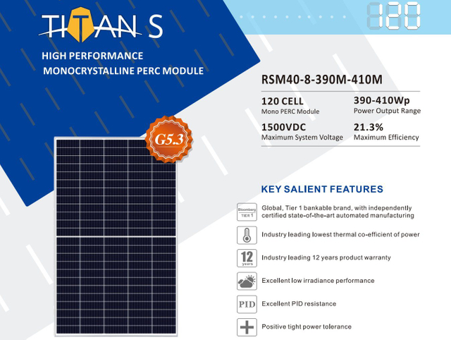 Risen Solar Tier 1 Brand 9bb Half Cut Solar Panel 405W 410W Bifacial Solar Power Panel