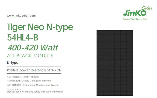 Trina Jinko Tongwei Dmegc Solar Panel 400W Solar Cells European Factory Price All Black 405W 410W 415W 420W Solar Panels