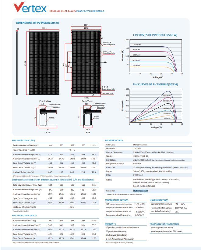 Factory Best Price Half Cell Longi Trina Jinko Risen Half Cell 525W535W545W550/560/570W PV Solar Panel
