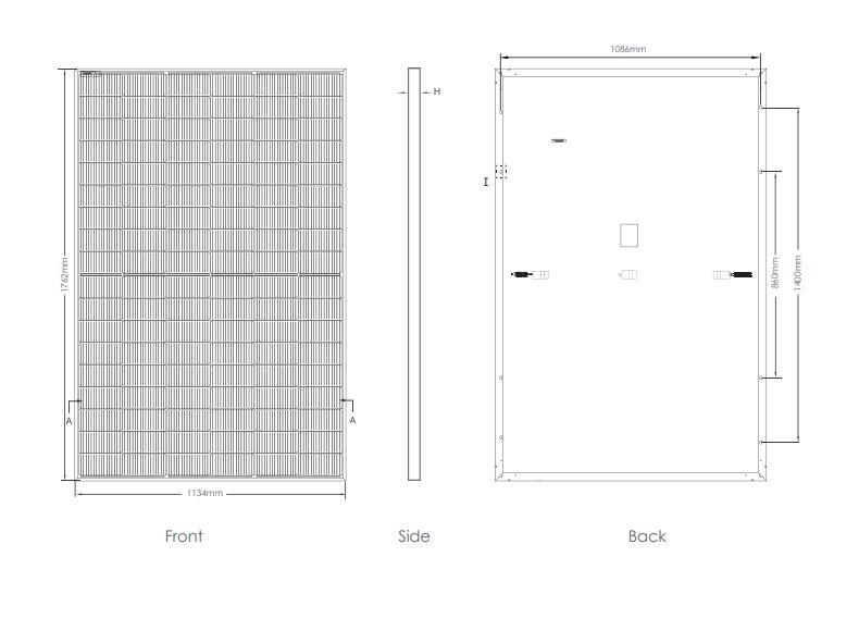 Jinko Best Low Temperature Performance 425W 430W 440W 450W Black Solar Panel