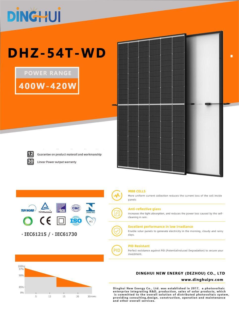 Hot Sale Longi Black Frame Solar Panels 440W 435W 430W 425W 420W PV Module Mono
