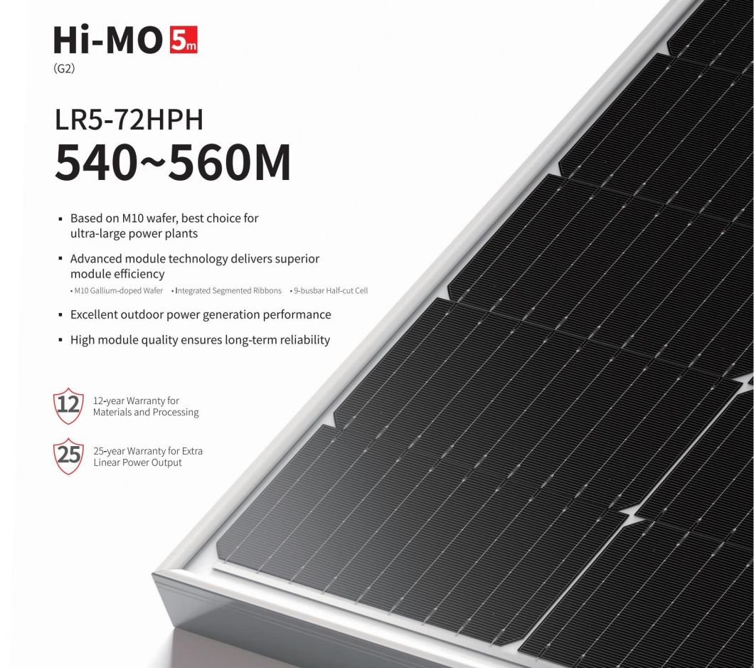 Chinese Solar Supplier 540W 545W 550W 555W 560W Solar Panels in Pakistan Market