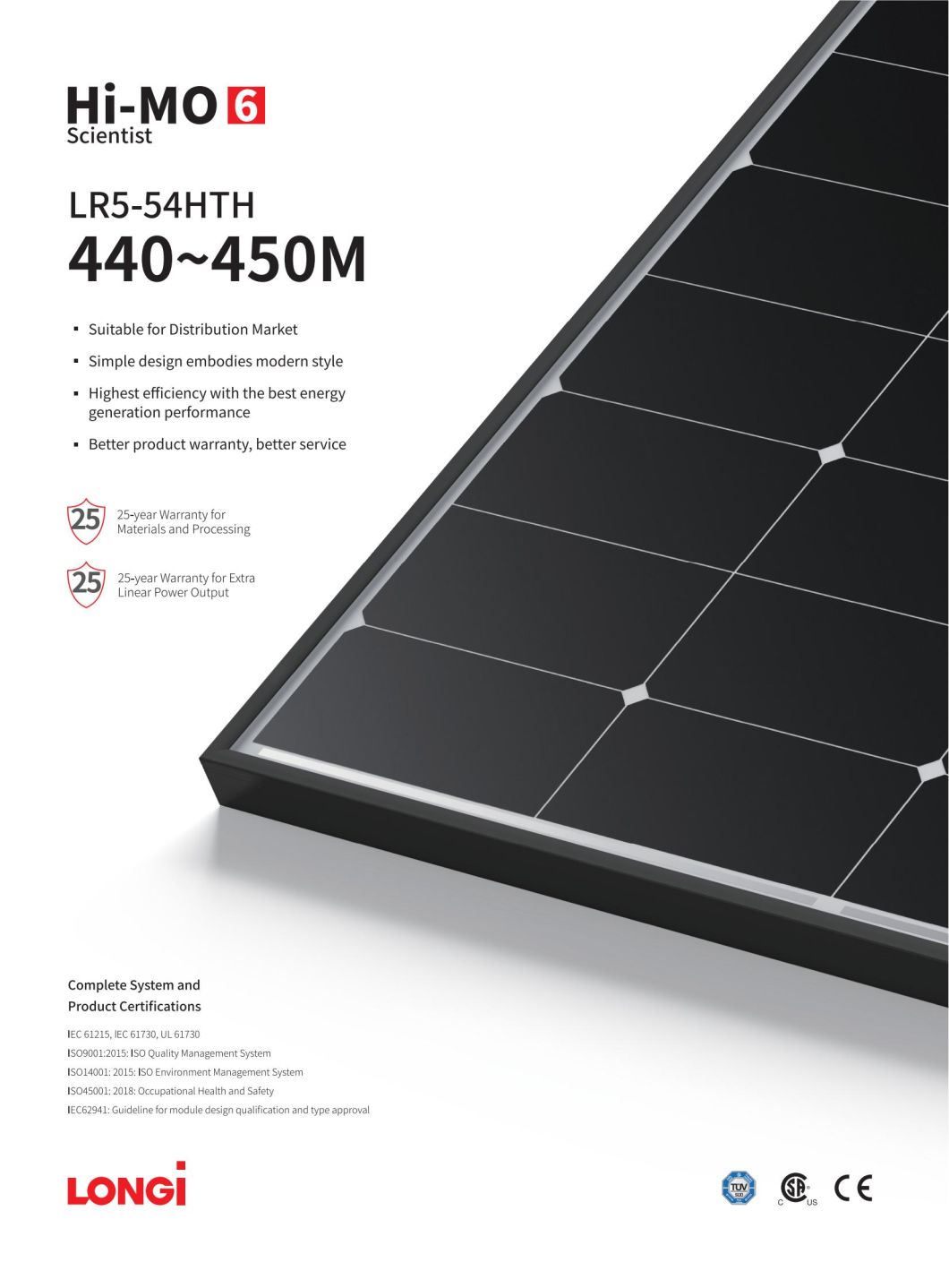 Household and Commercial Jinko Black 440W 450W Solar Panel