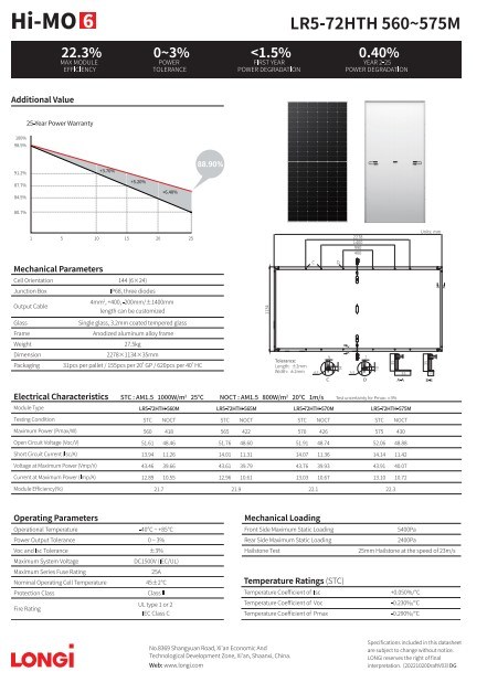 Longi Half Cell 550- 580W PV Fold Flexible Solar Energy Power Panel