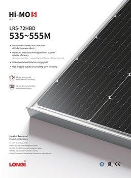 2023longi Hi-Mo6 540W550W555wwholesale China Hot Promotional Solar Panel for Home