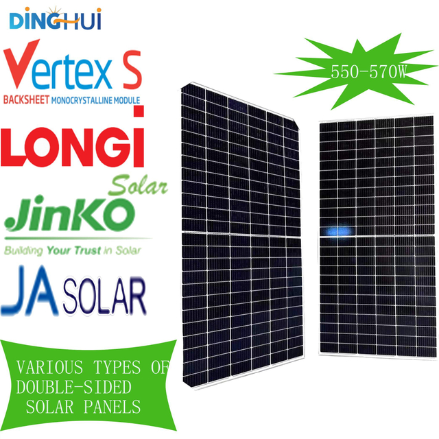 N Type Solar Panel Ja 600W605W610W615W620W625W Bifacial Mono Module Solar Power Panel