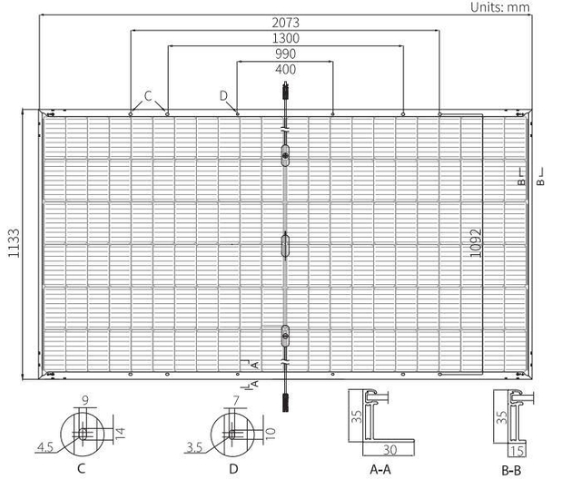 Fashionable Design Mono Bifacial House Photovoltaic PV Solar Panel 500W Price with Mc4 Connectors
