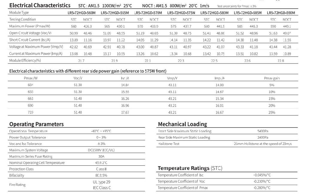 Longi Himo7 Factory Direct Supply House Hold Solar Panels Class a 560W 570W 580W 590W