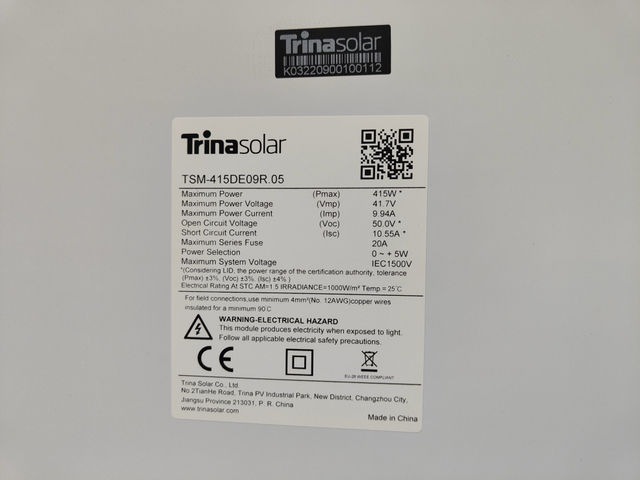 Trina Jinko Ja Longi Canadian Dmegc Dinghui All Black N Cell 410W 415W 420W Solar Panels