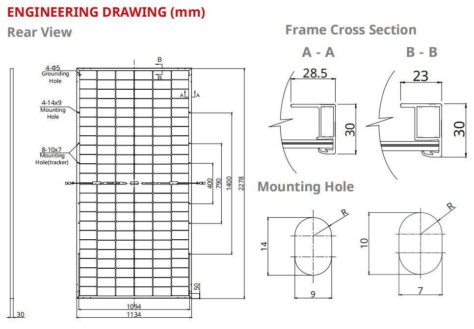 China Canadian A Grade Bifacial Dual Glass Solar Panels for Home Solar Energy System
