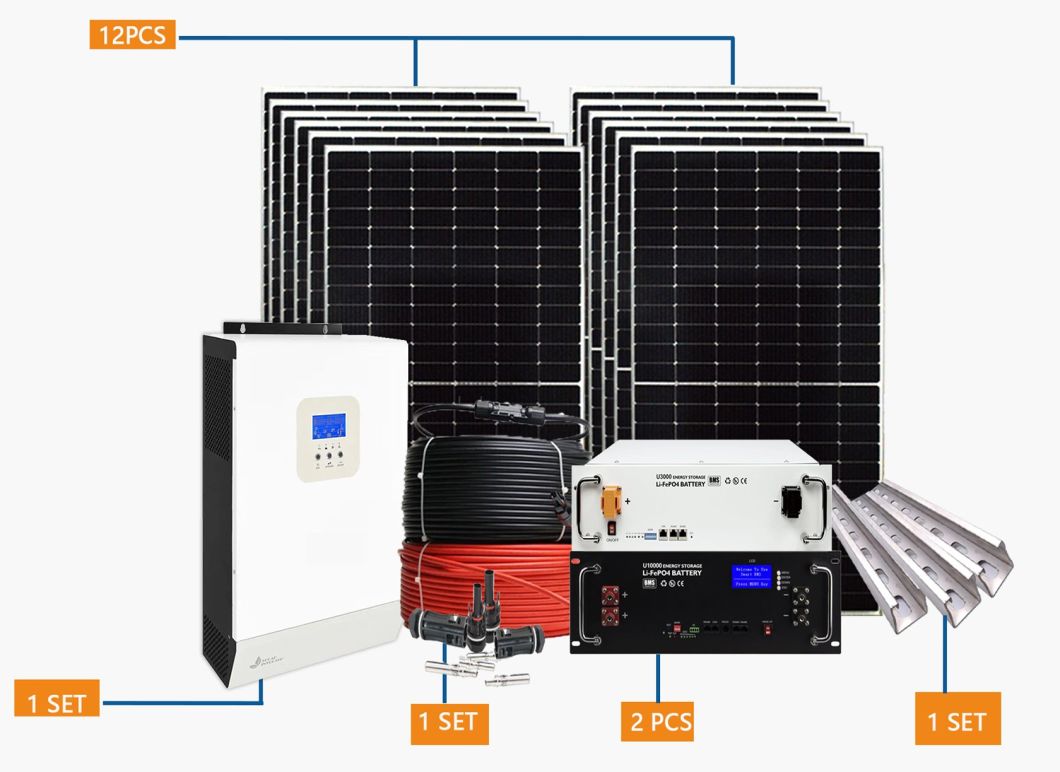 High Efficiency Complete Hybrid Solar Panel System 10kw12kw15kw18kw20kw