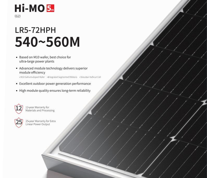 Longi a-Class 555W Solar Module Single-Glass Single-Sided Solar Photovoltaic Panel