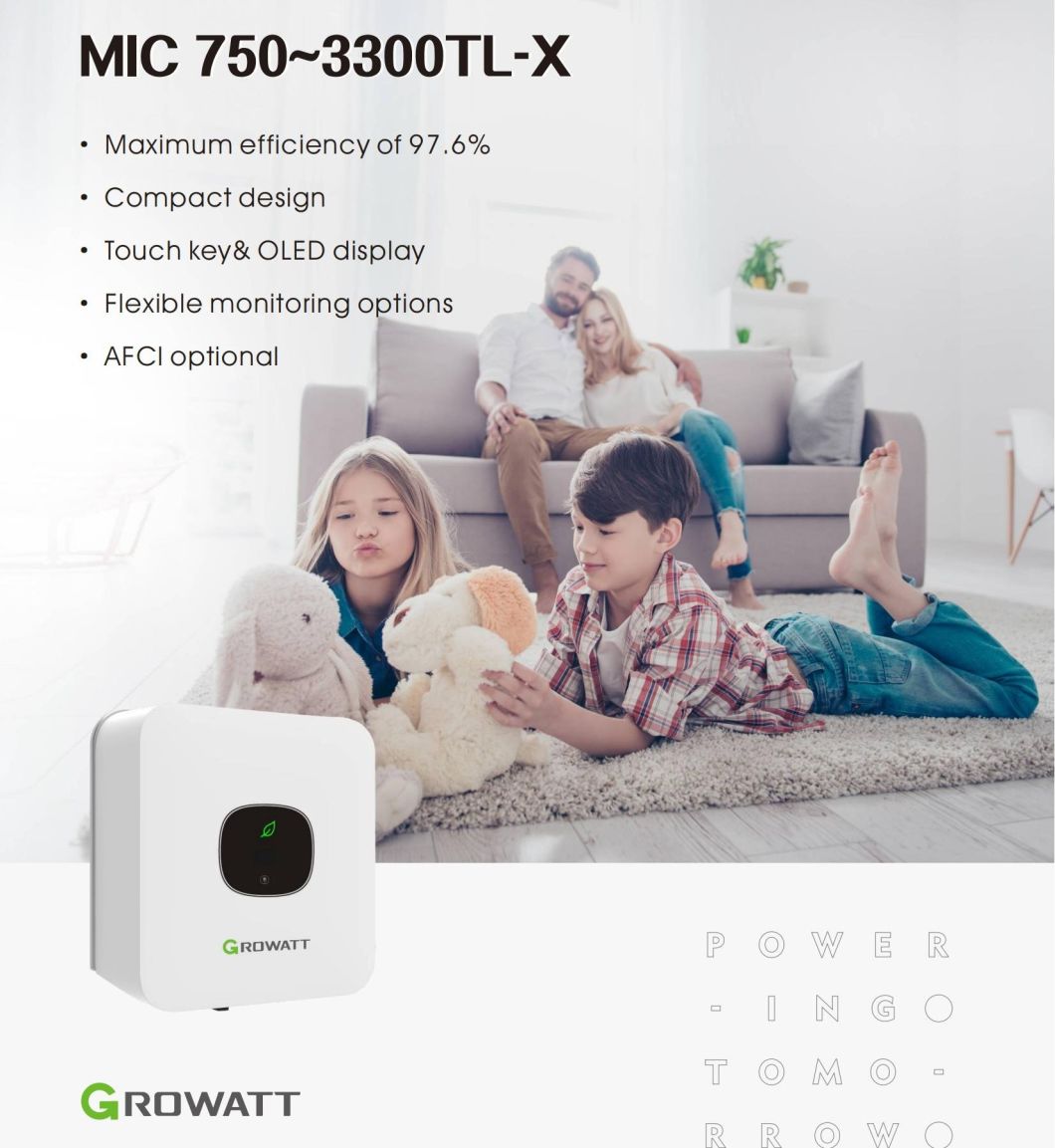 6kw7kw8kw9kw10kw High Efficiency on-Grid Solar PV Power System with Growatt Inverter