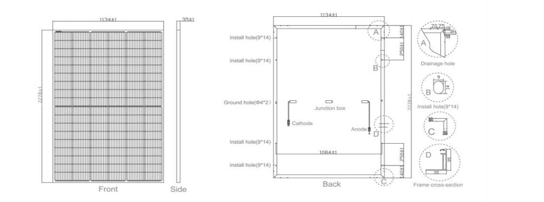 Dinghui 550W 560W Good Quality Chinese Factory All Black Solar Panels Monocrystalline in USA
