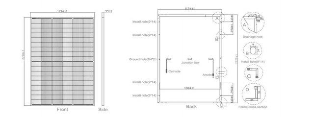 Dinghui 550W 560W Good Quality Chinese Factory All Black Solar Panels Monocrystalline in USA