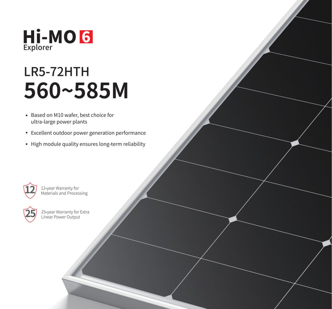 Longi Topcon Solar Cells 565W 570ww 575W 580W Solar Panel for Solar System