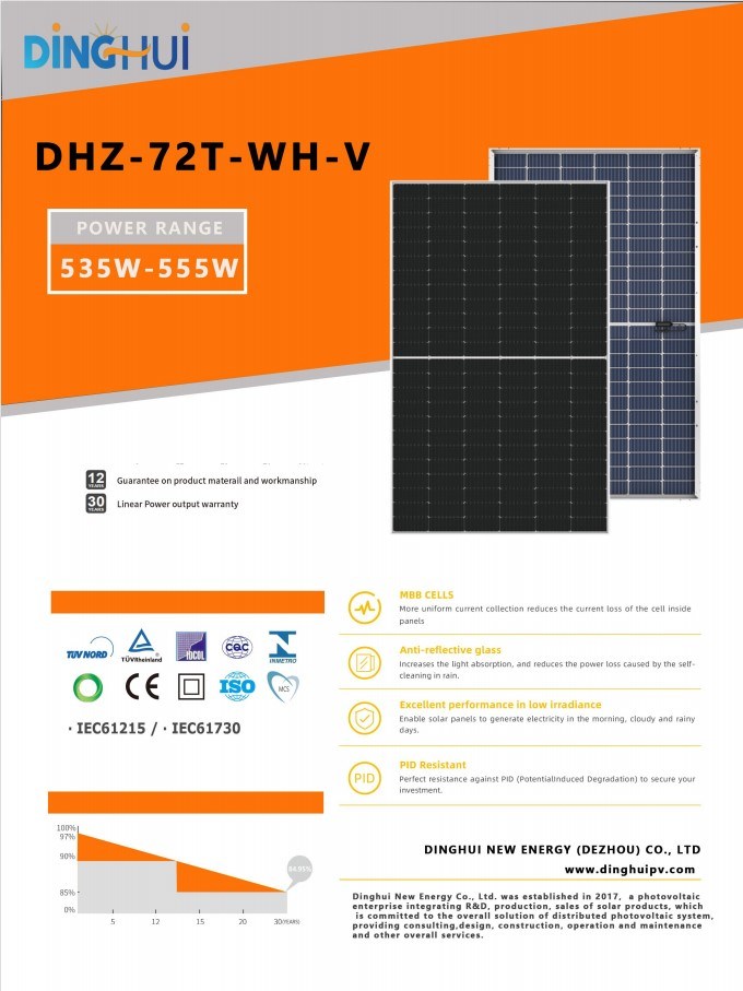 Longi Jnko Dinghui Mono Structure Solar Panel for Solar System Use