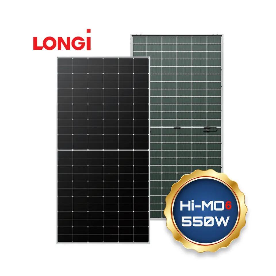 Longi Monocrystalline Solar Module 535W540W545W550W555W Solar Panel with 25 Years Warranty