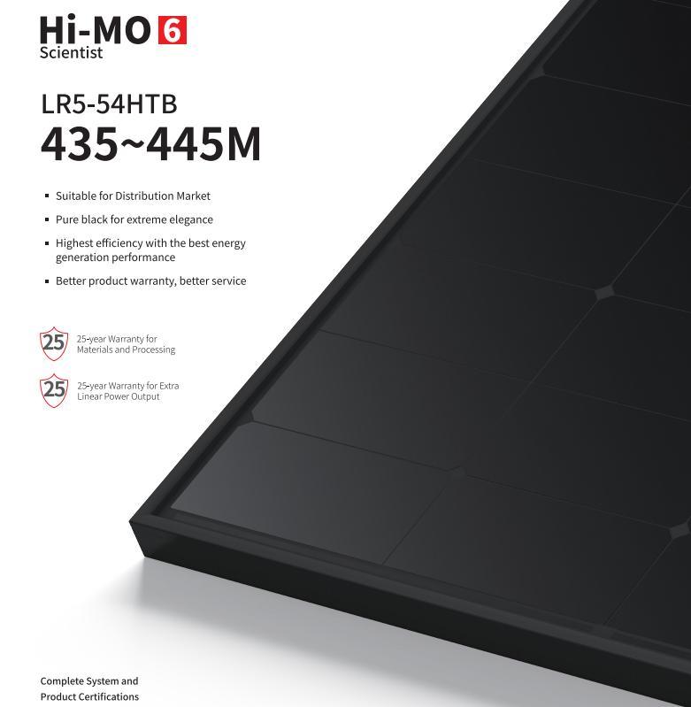 Longi Half Cell 9bb Mono 455W Solar Panel Manufacture High Efficiency Power