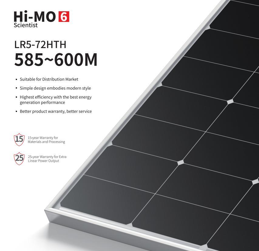 Longi Hot Sale Solar Panel Mono 12bb 600W Half Cut PV Solar Panels