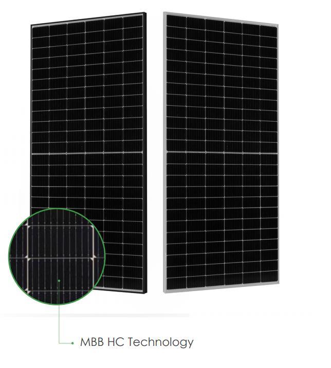 550W Solarpanel PV Module Black Frame Double Glass 182mm Topcon Half Cells Roof System Tier 1 Mono Solar Panels