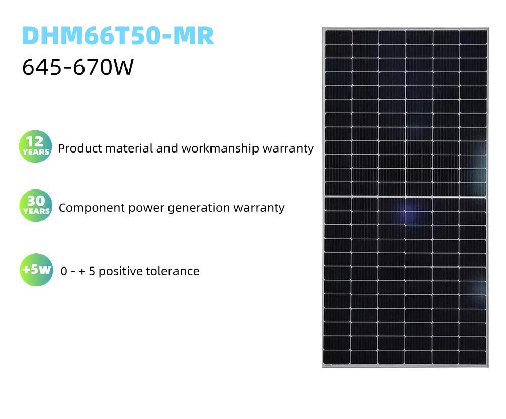A Grade Canadian Brand 640W645W650W655W660W665W670W Solar Panel for Home System