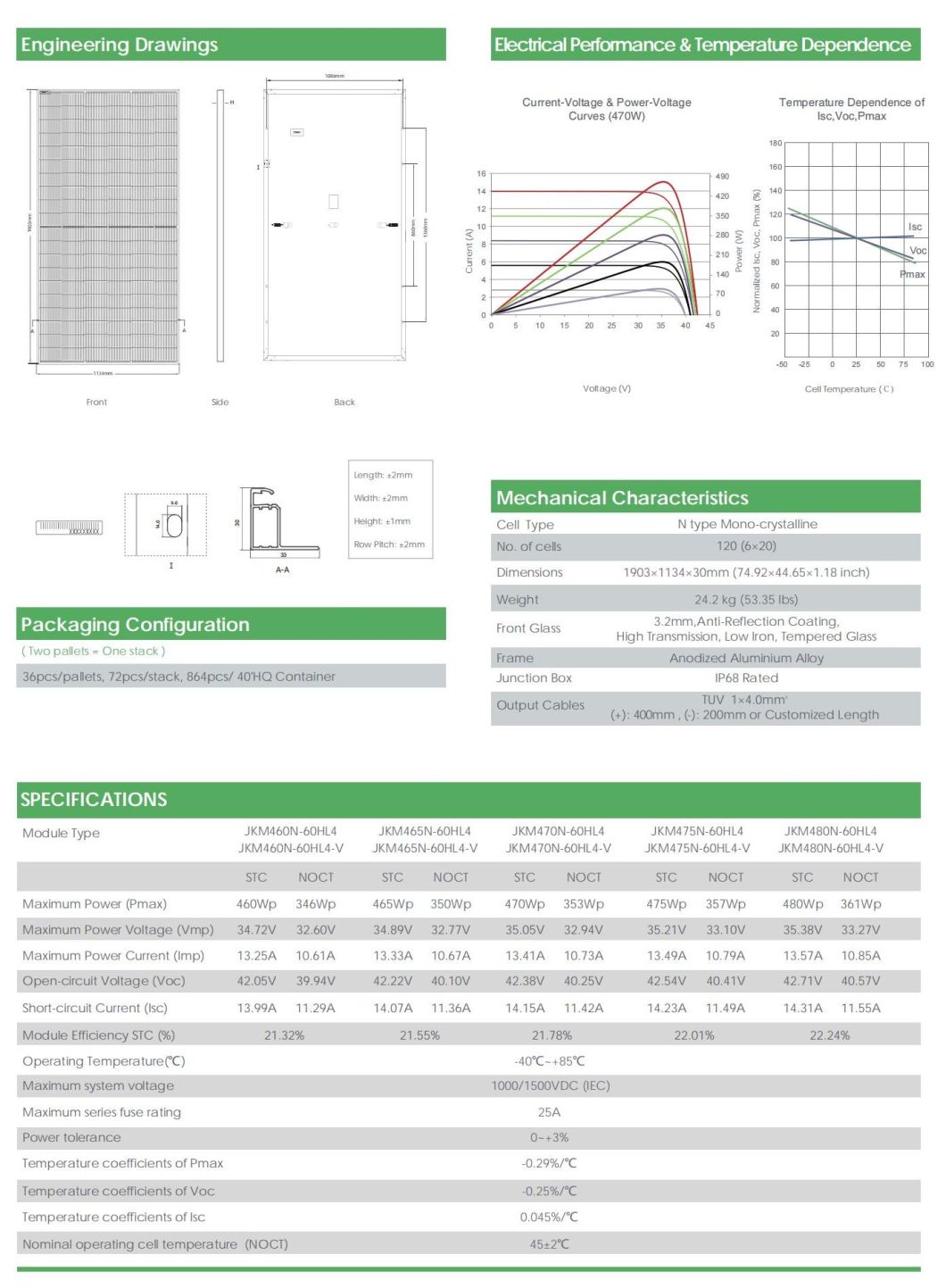 450W N-Type Solar Cells 460W 540W 545W 550W Solar Panel for Home System with Full Certificates