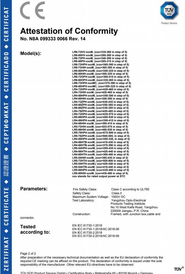 Tier 1 Longi Hi Mo6 A Grade Solar Panel Price 560W 565W 570W 580W Solar Panel for Home with SGS (PSI COC)
