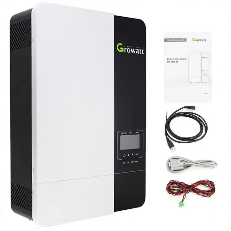 High Efficiency Growatt Inverter 5kw Price 3500W 5000W 5500W Growatt SPF5000es off Grid Solar Inverter 48V