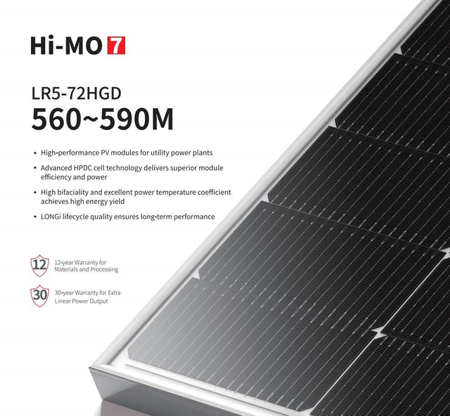 A Grade Solar Panel 560W565W570W575W580W585W590W Double Glass Mono Solar Modules