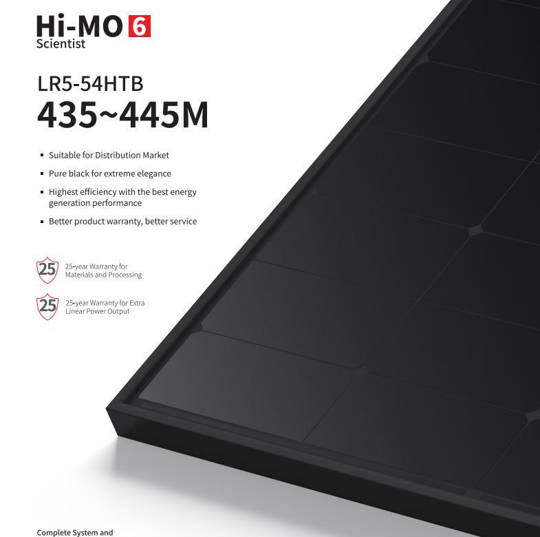 Longi Hi-Mo6 Scientist Lr5-54htb 435W/445W Half Cell 182mm Solar Panel for Solar System