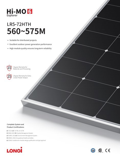 Longi Half Cell 550- 580W PV Fold Flexible Solar Energy Power Panel