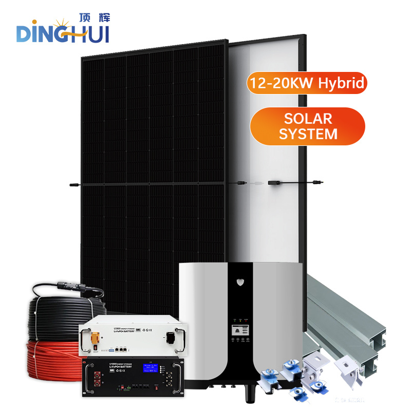 5/8/10/15/20/30kw Solar Power System for Home Use Lithium/Gel Battery 10 Years Warranty