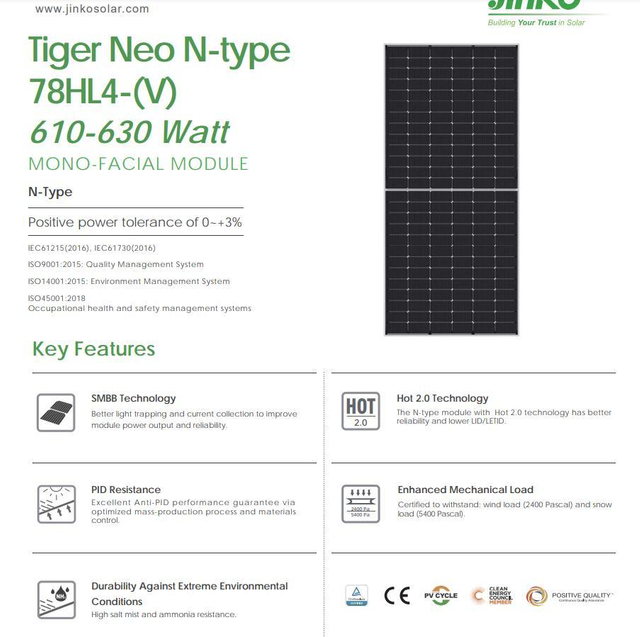 Manufacturers Directly Supply High-Power Double-Sided Jinko Solar Panels for Outdoor Power Generation