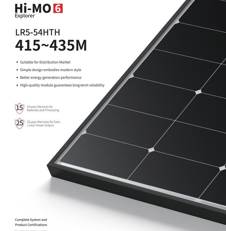 High Quality Monocrystalline Solar Panels System Shingled 415W/435W Solar Panel