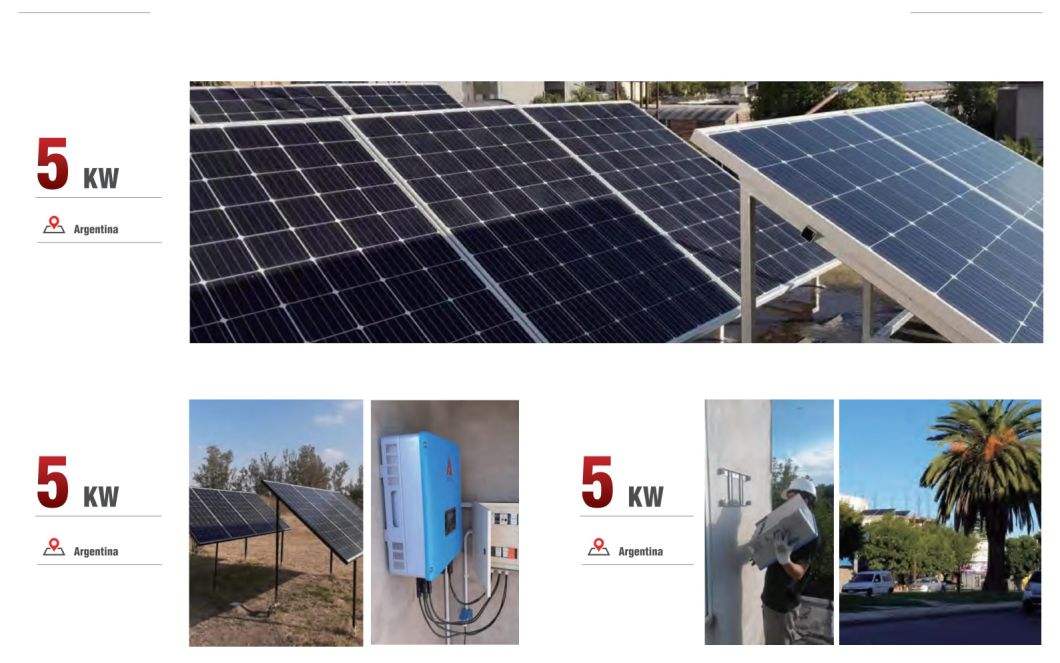 Longi Jinko Dmegc Trina Solar Panel System 5kw10kw15kw20kw25kw on Grid for Home