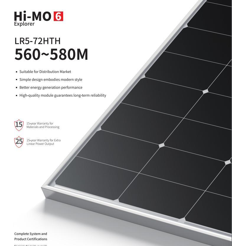 Solar PV Panels Modules 560W/580W Perc Mono Crystalline Photovoltaic Panel Wholesale Price